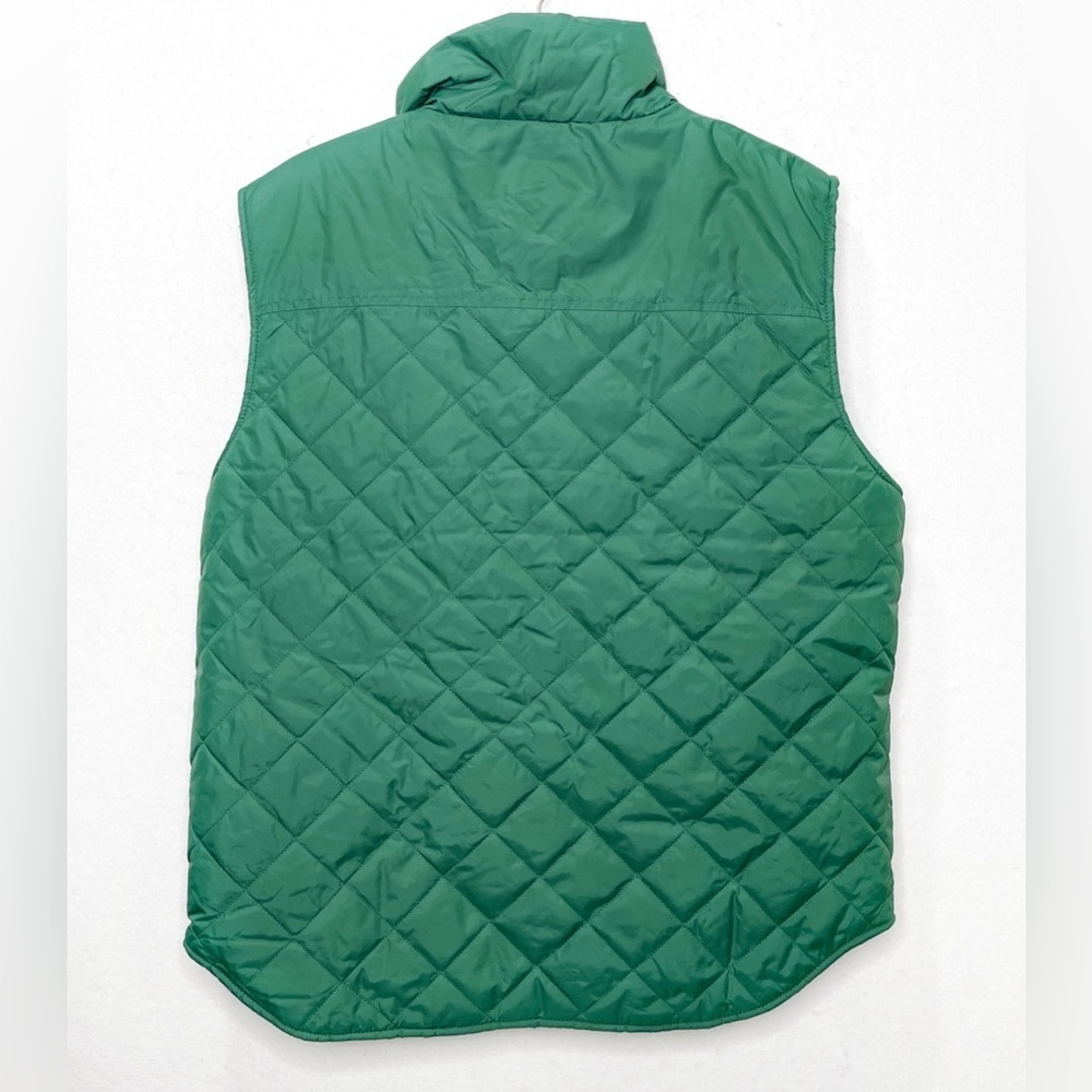 Southern Proper Green Quilted Puffer Varsity Vest Plaid Lining Size Large Preppy - Picture 2 of 8